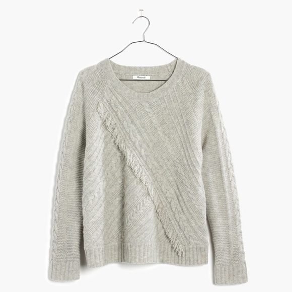 Grey fringe sweater Clearance